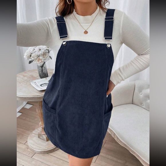 Boho plus size overall corduroy dress - Picture 15 of 16